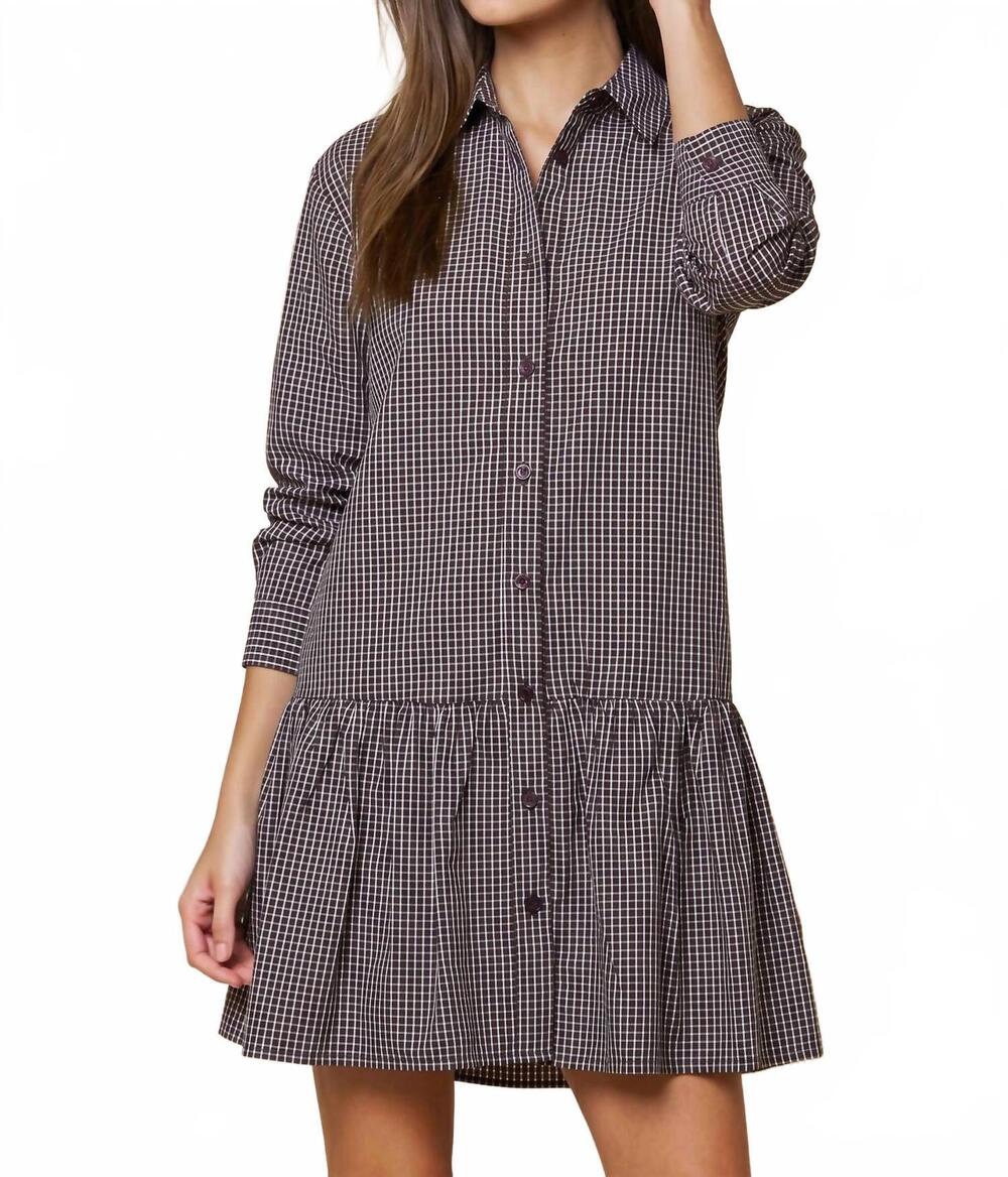 NEW LALAVON rodeo sweetheart dress in brown-off white